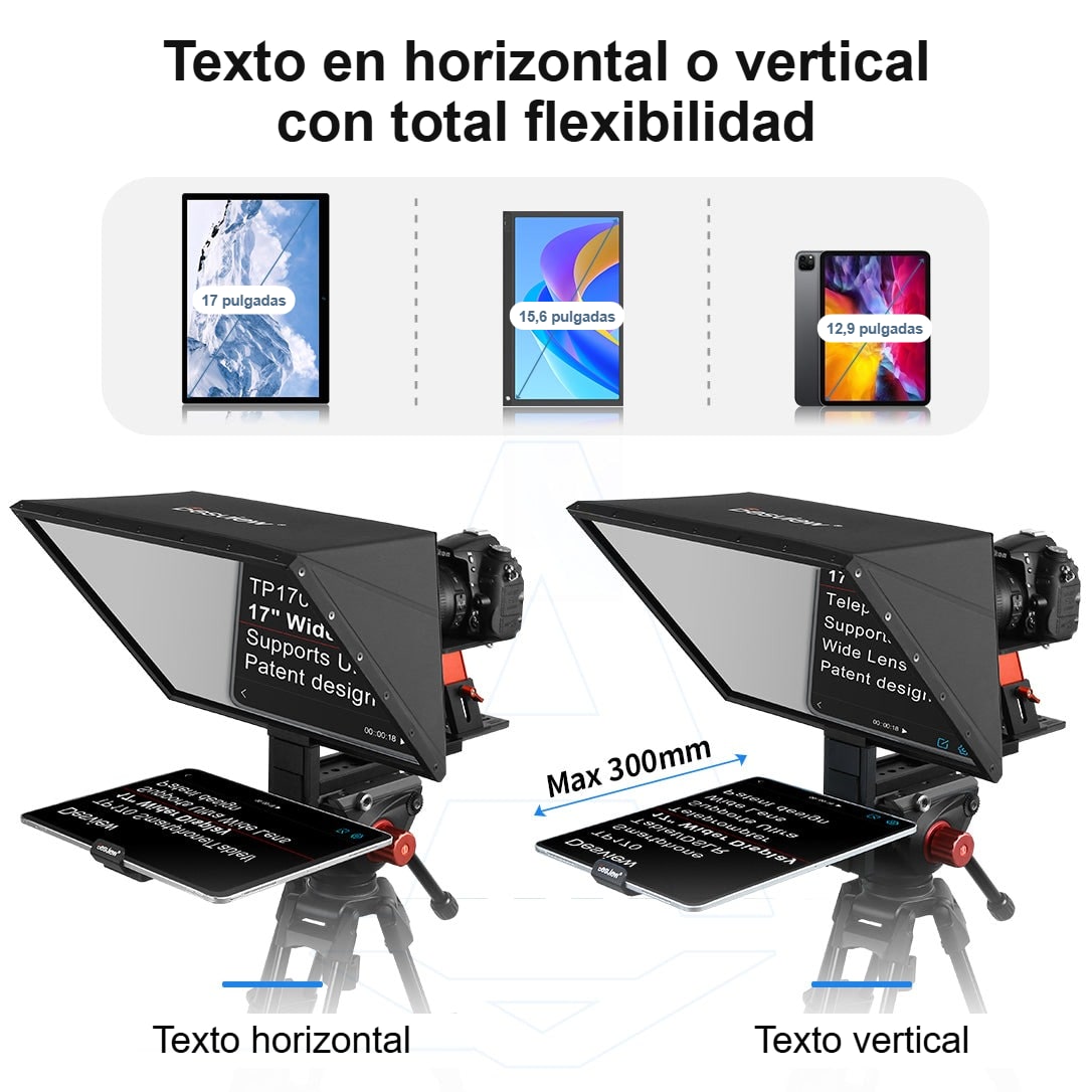 Tabletas de hasta 17" en horizontal o vertical