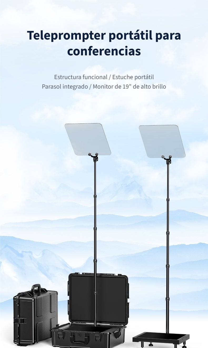Todo el teleprompter en un estuche