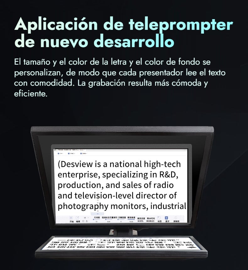 Aplicación de teleprompter de nuevo desarrollo