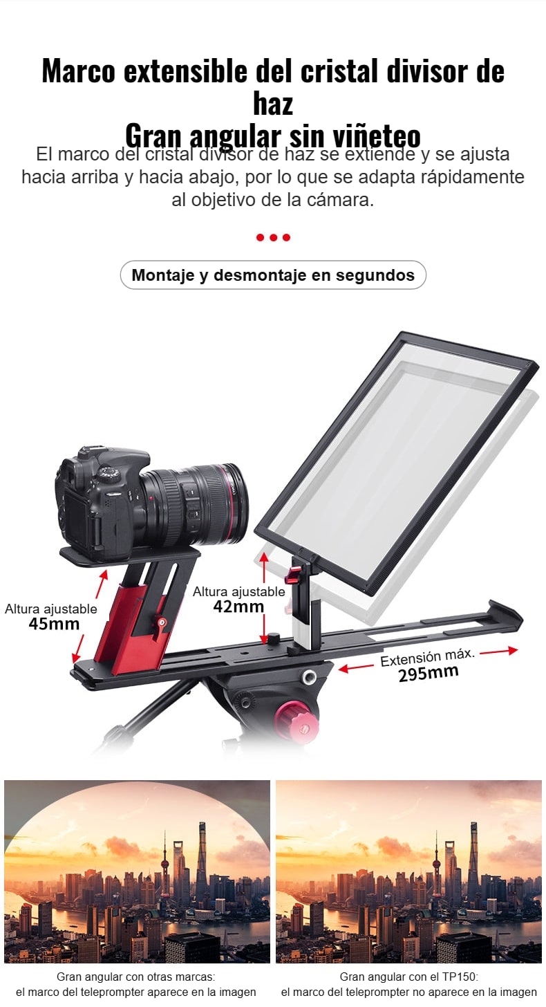 Marco extensible del cristal divisor de haz