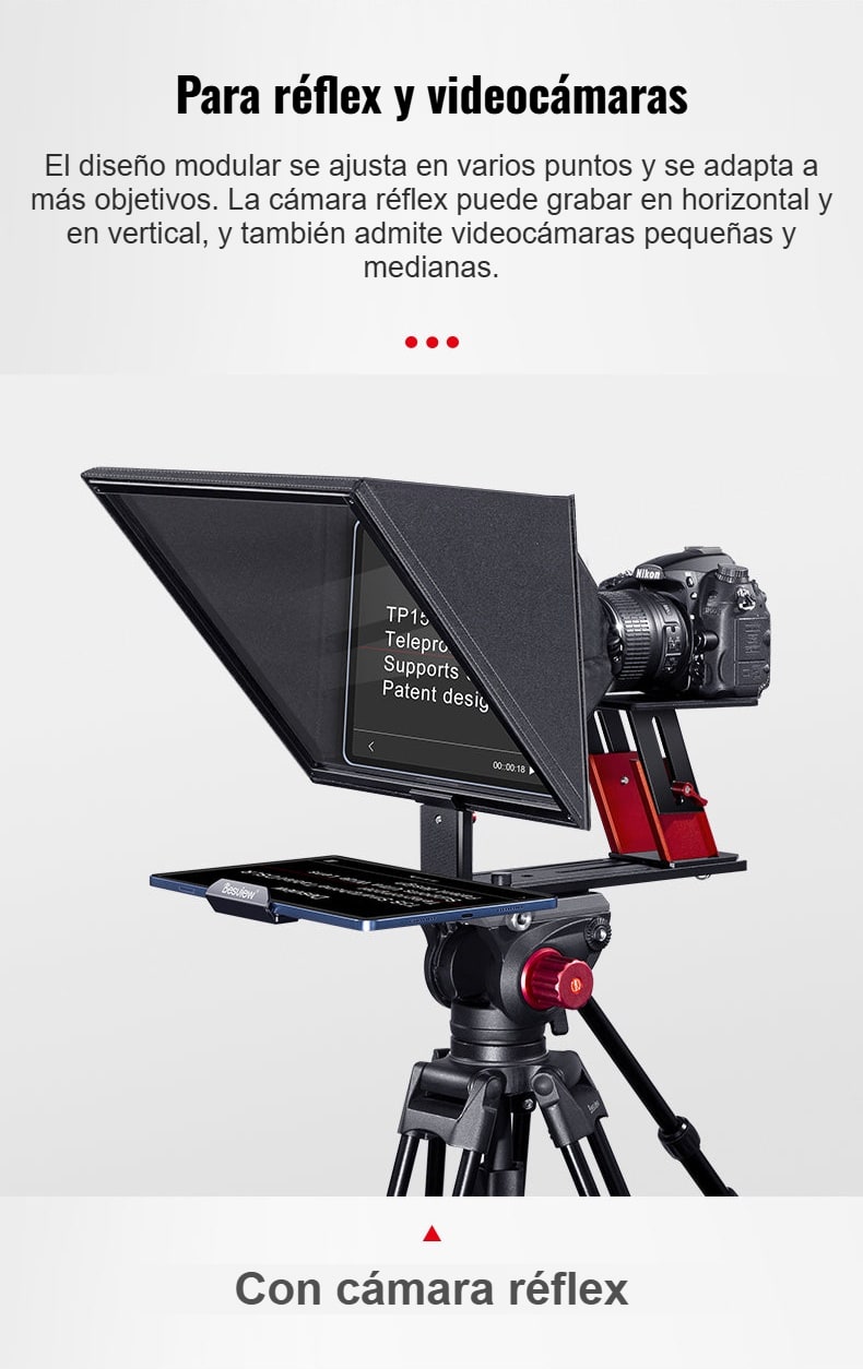 Con cámara réflex o videocámara