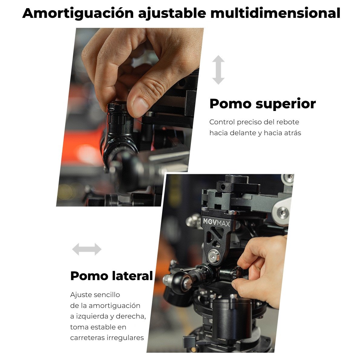 Amortiguación ajustable multidimensional