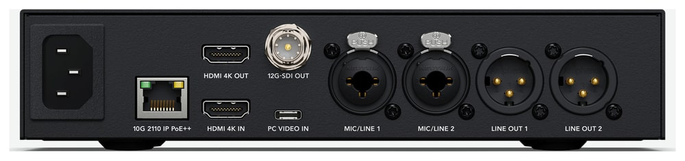 Blackmagic 2110 IP Presentation Converter – HDMI, USB-C, XLR y 10G Ethernet en un solo punto