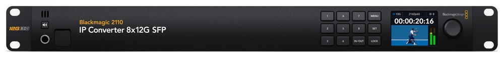 Blackmagic 2110 IP Converter 8x12G SFP – Control de la señal en el propio rack