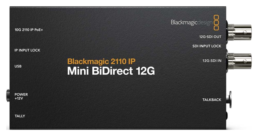 Blackmagic 2110 IP Mini BiDirect 12G – Una caja para la señal de cámara y la comunicación