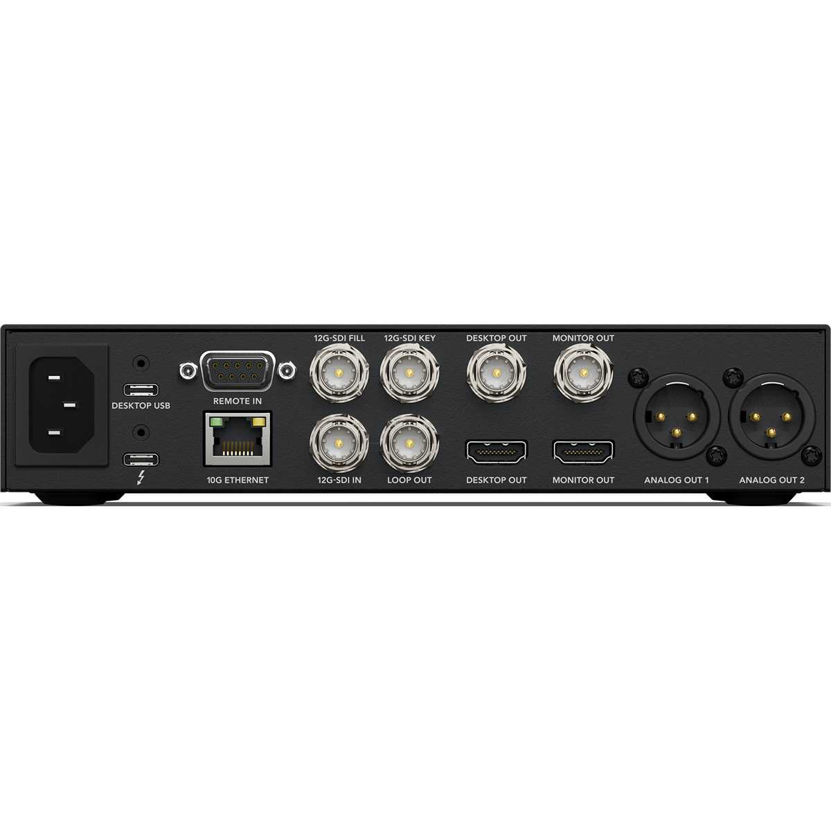 Blackmagic Media Player 10G, vista trasera