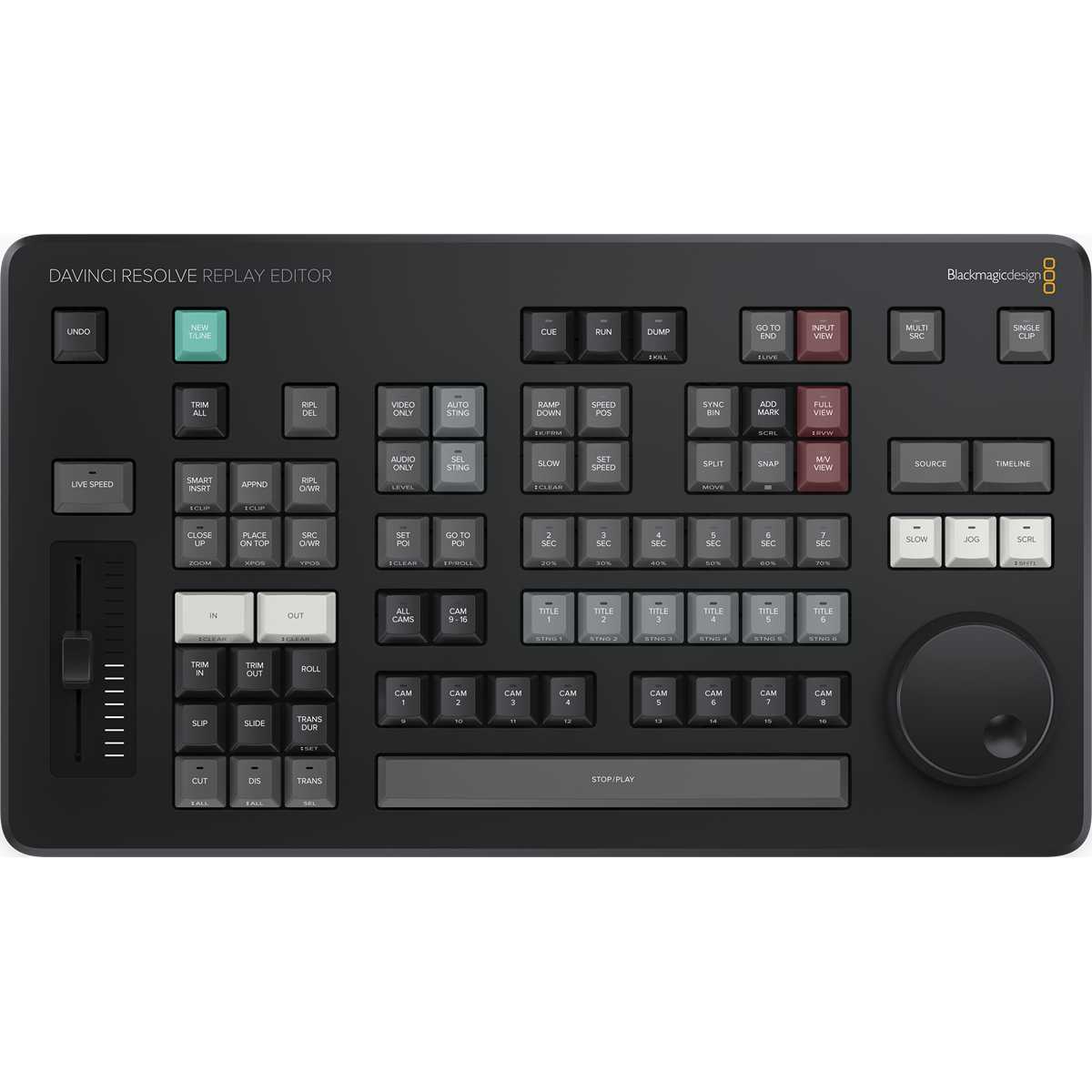 Blackmagic DaVinci Resolve Replay Editor, vista superior