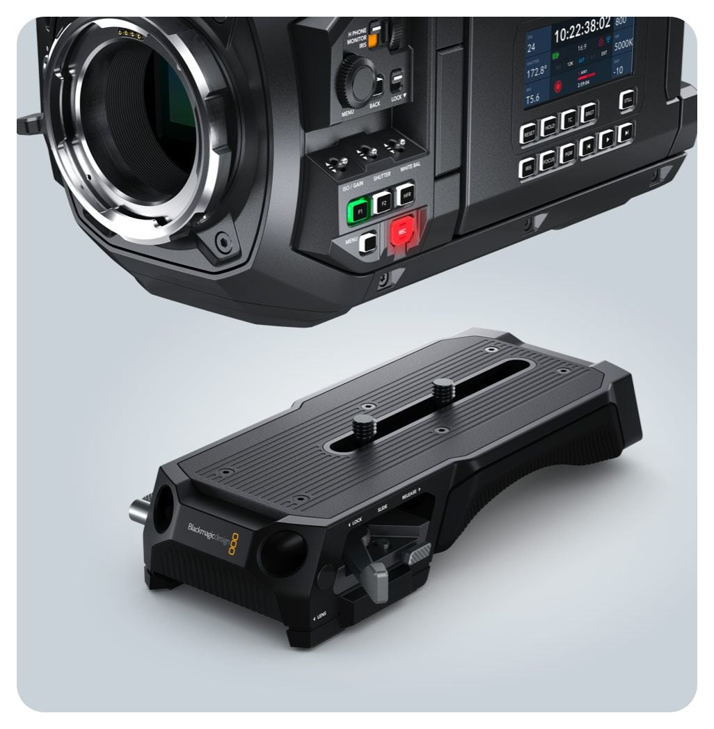 Blackmagic URSA Cine Baseplate 15 – Hombrera y colocación rápida