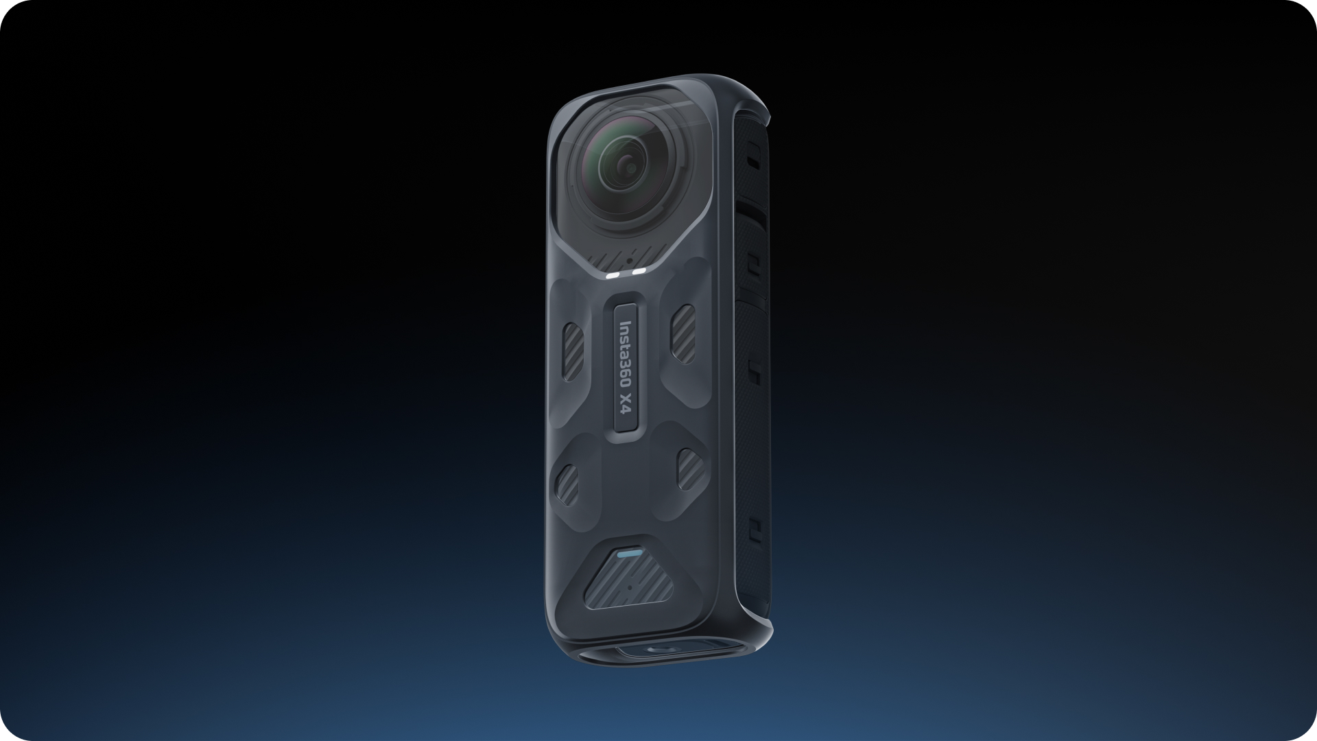 Insta360 X4 con la funda Thermo Grip Cover colocada