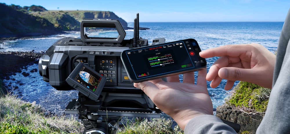 Blackmagic URSA Cine Immersive – Control desde un iPhone