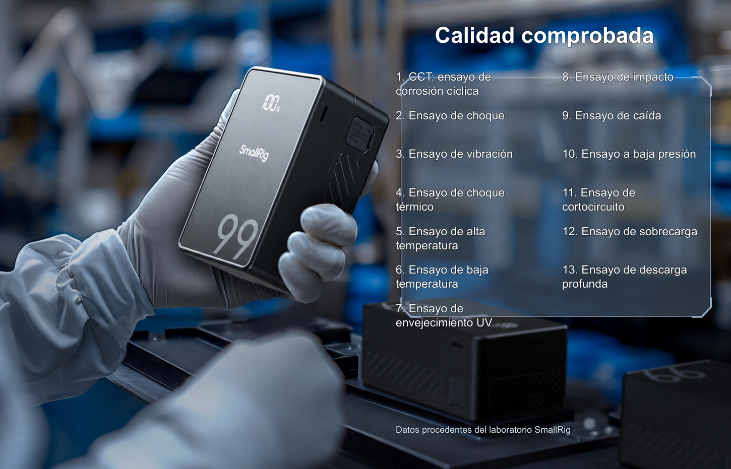Infografía de producto traducida SmallRig VB99 SE 6/11