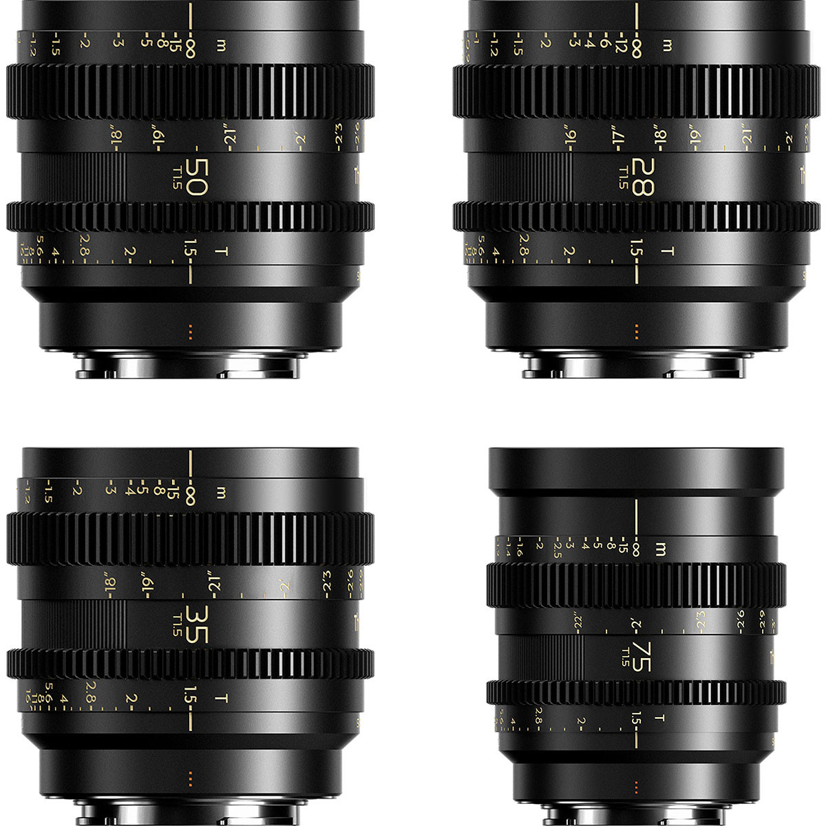 Thypoch Simera-C 28, 35, 50 a 75 mm T1.5, čtyřsada pro Sony E