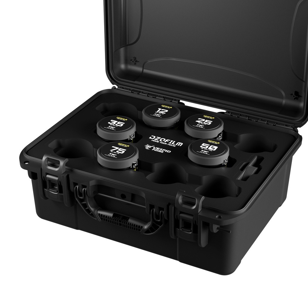 Estuche rígido y objetivos del DZO Optics Vespid Prime 5-Lens Kit