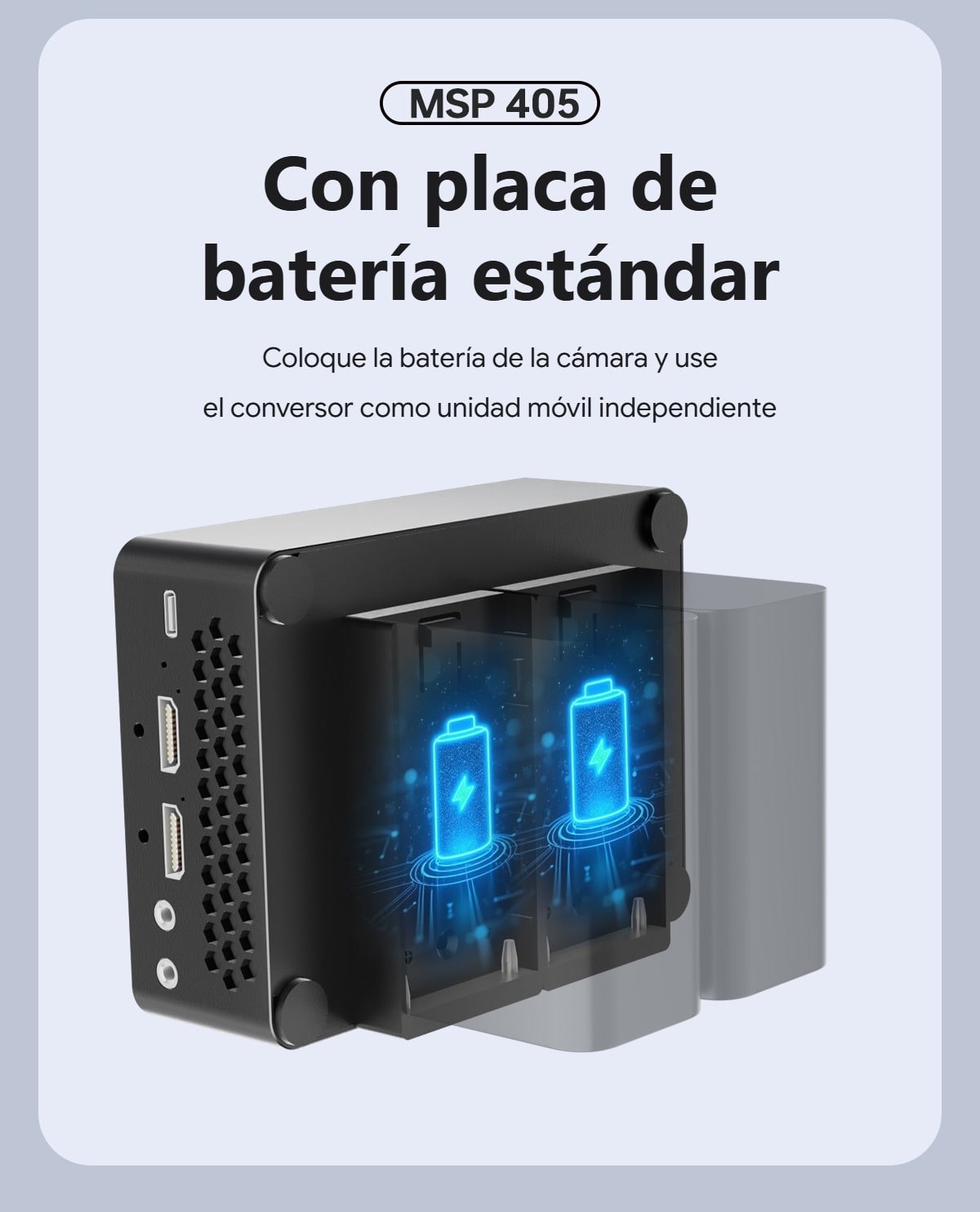 Placa para dos baterías