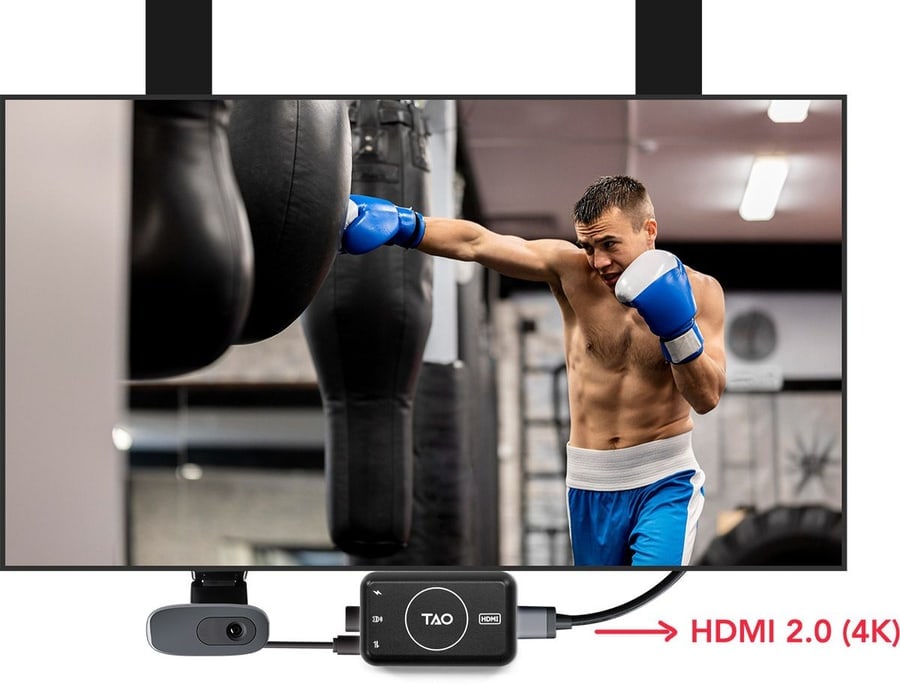 Cámara USB directamente en una pantalla HDMI
