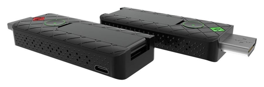 Transmisor y receptor en forma de llaves HDMI