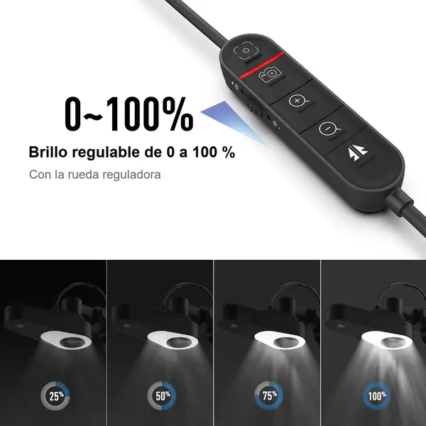 Control Joyusing V600 y brillo LED ajustable