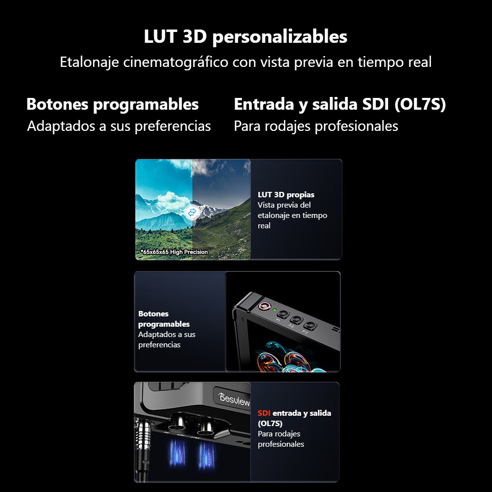 Desview OL7S – LUT 3D propias y botones programables