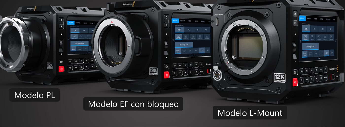 Blackmagic PYXIS – Modelo PL, Modelo EF con bloqueo, Modelo L-Mount