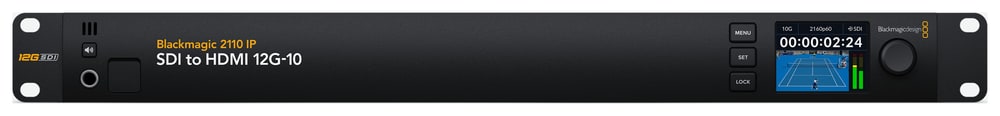 Blackmagic 2110 IP SDI to HDMI 12G-10 – Control de imagen, audio y calibración