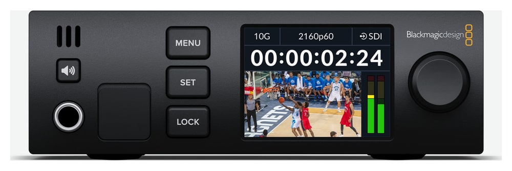 Blackmagic 2110 IP UpDownCross 12G – Sincronización precisa y supervisión cómoda