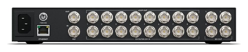 Blackmagic Videohub Mini 8x4 12G – 12G-SDI avanzado para SD, HD y Ultra HD