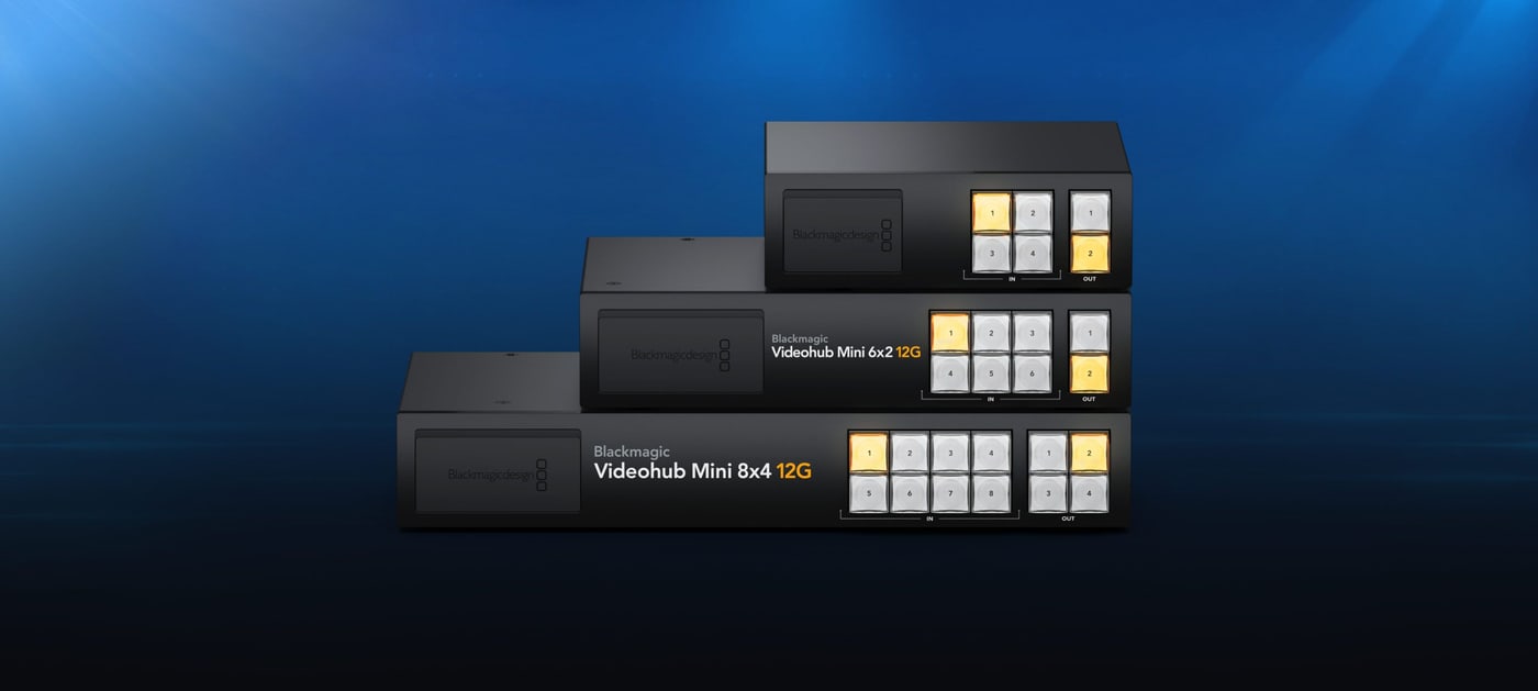 Blackmagic Videohub Mini 8x4 12G – Más fuentes sin reconectar cables