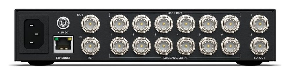 Blackmagic Videohub Mini 6x2 12G – 12G-SDI avanzado para SD, HD y Ultra HD