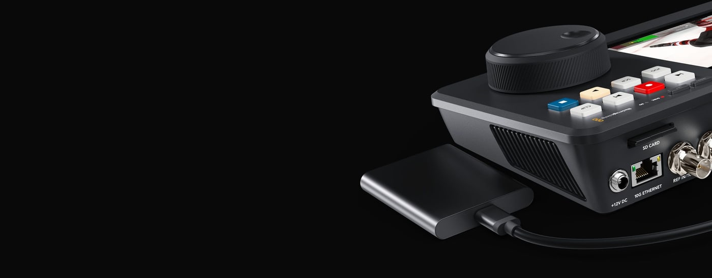 HyperDeck Shuttle 4K Pro – Tarjetas SD y discos USB-C externos