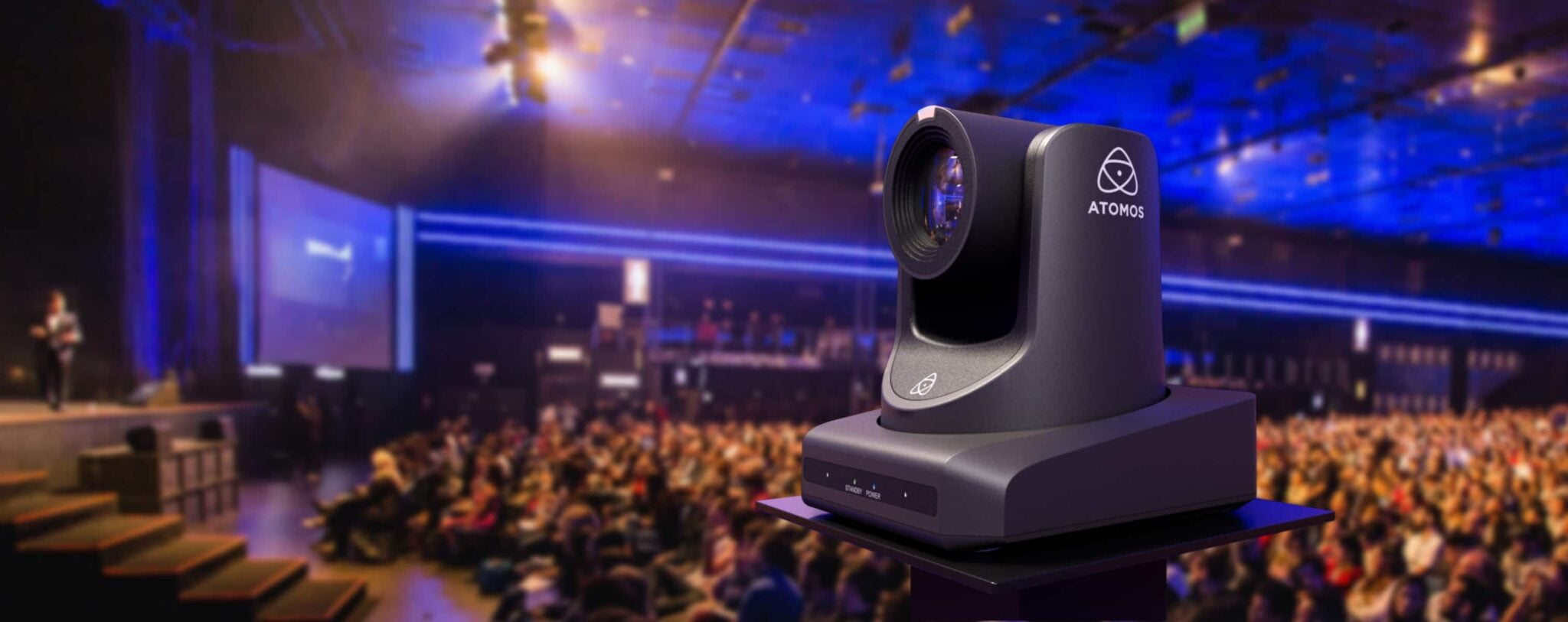 Atomos A-Eye 4K-20X en una sala durante una producción en directo