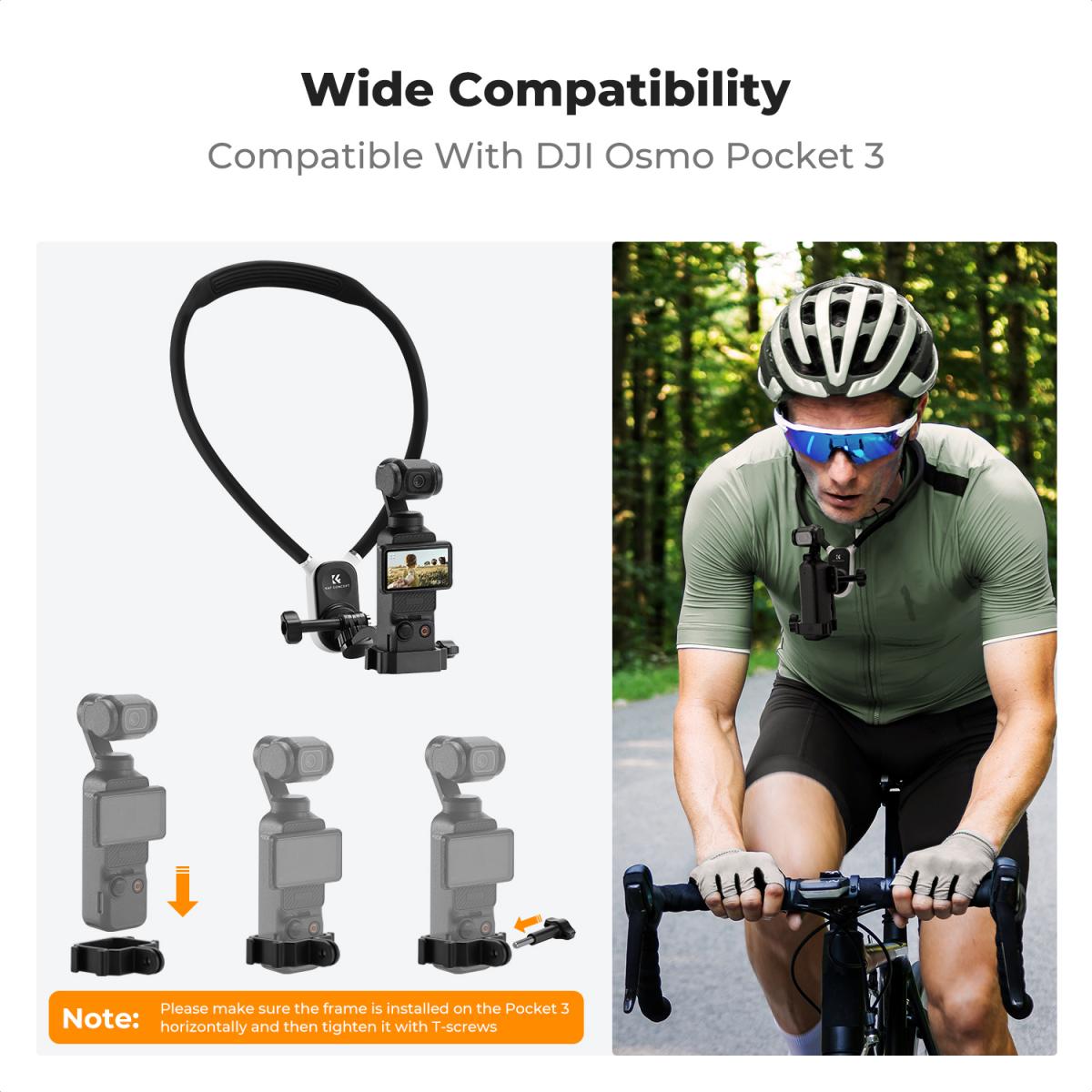 Magnetic POV Neck Mount for GoPro, OSMO Pocket 3, Magnetic Vlog Video Selfie Mount Chest Stand Hand Free Neck Holder