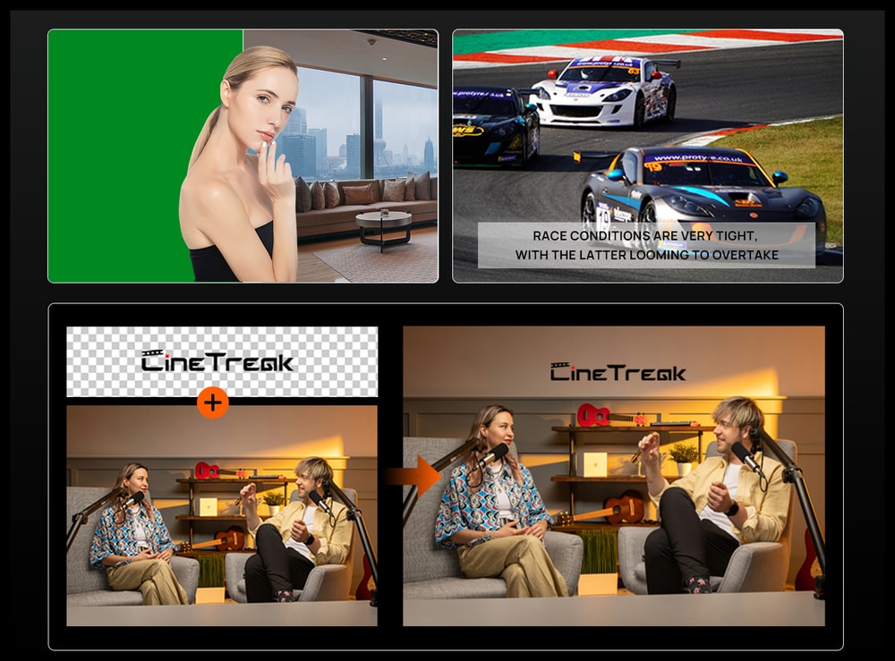 CineTreak Stream 1 – Chroma key, luma key y DSK