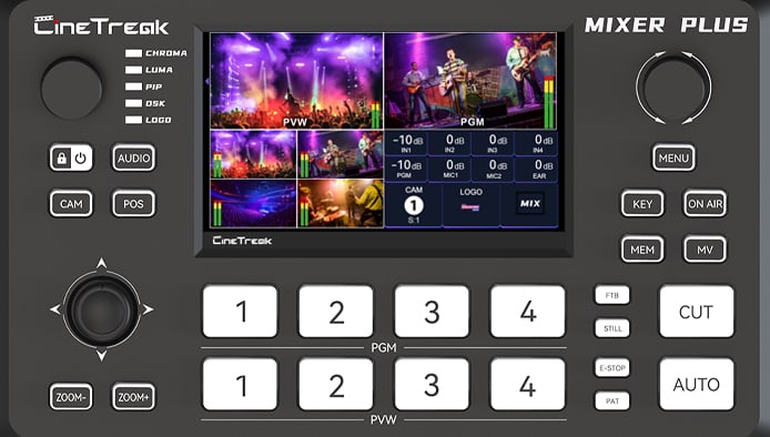 CineTreak Mixer Plus – Multi View en la pantalla integrada