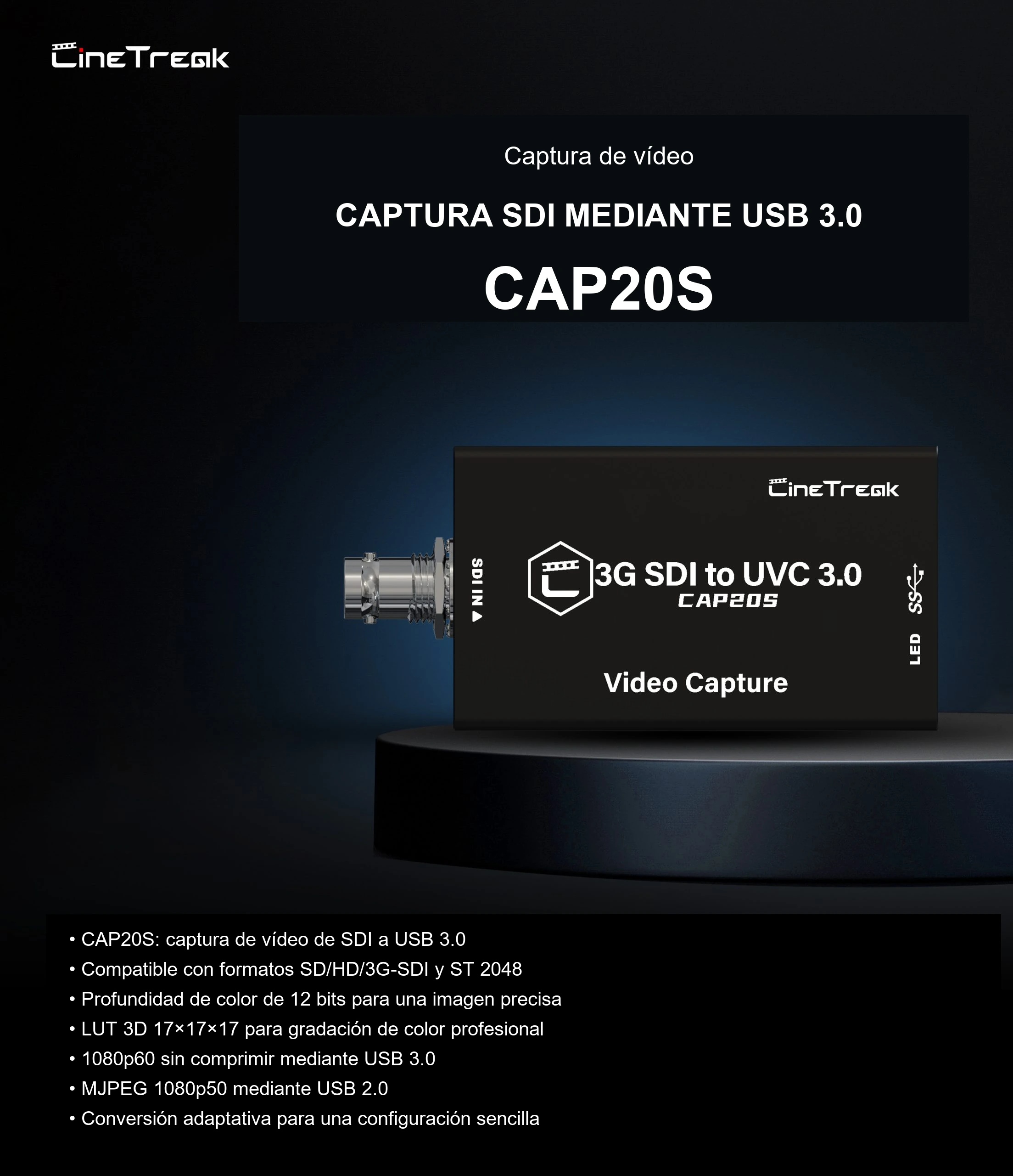 Captura SDI compacta sin instalar controladores