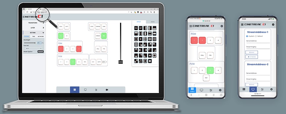 CineTreak Cinelive C1 – Control remoto
