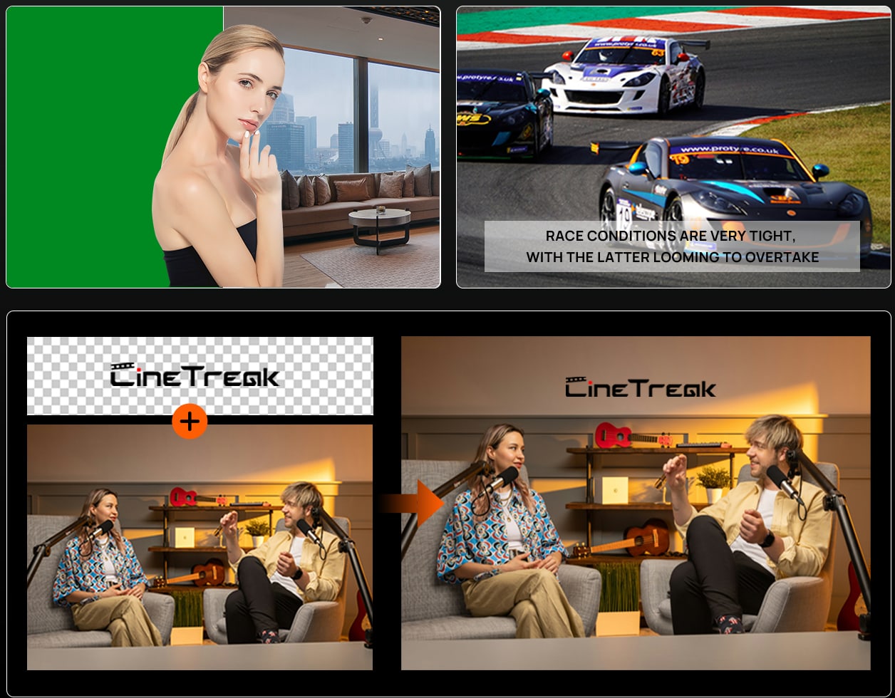 CineTreak Cinelive C2 – DSK, chroma key y logotipos