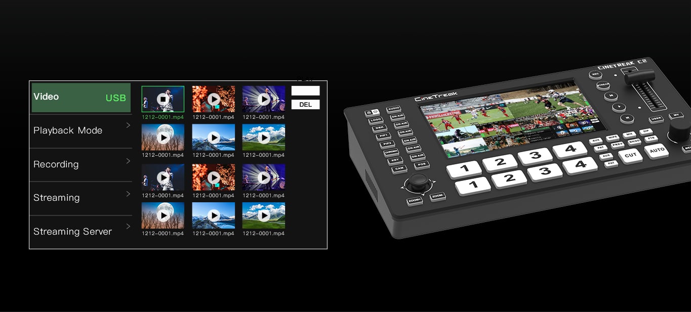 CineTreak Cinelive C2 – Biblioteca multimedia para su propio programa