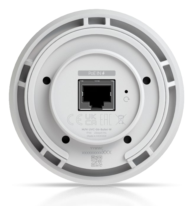 Ubiquiti UniFi Protect G6 Bullet, blanco – Un solo cable para datos y alimentación