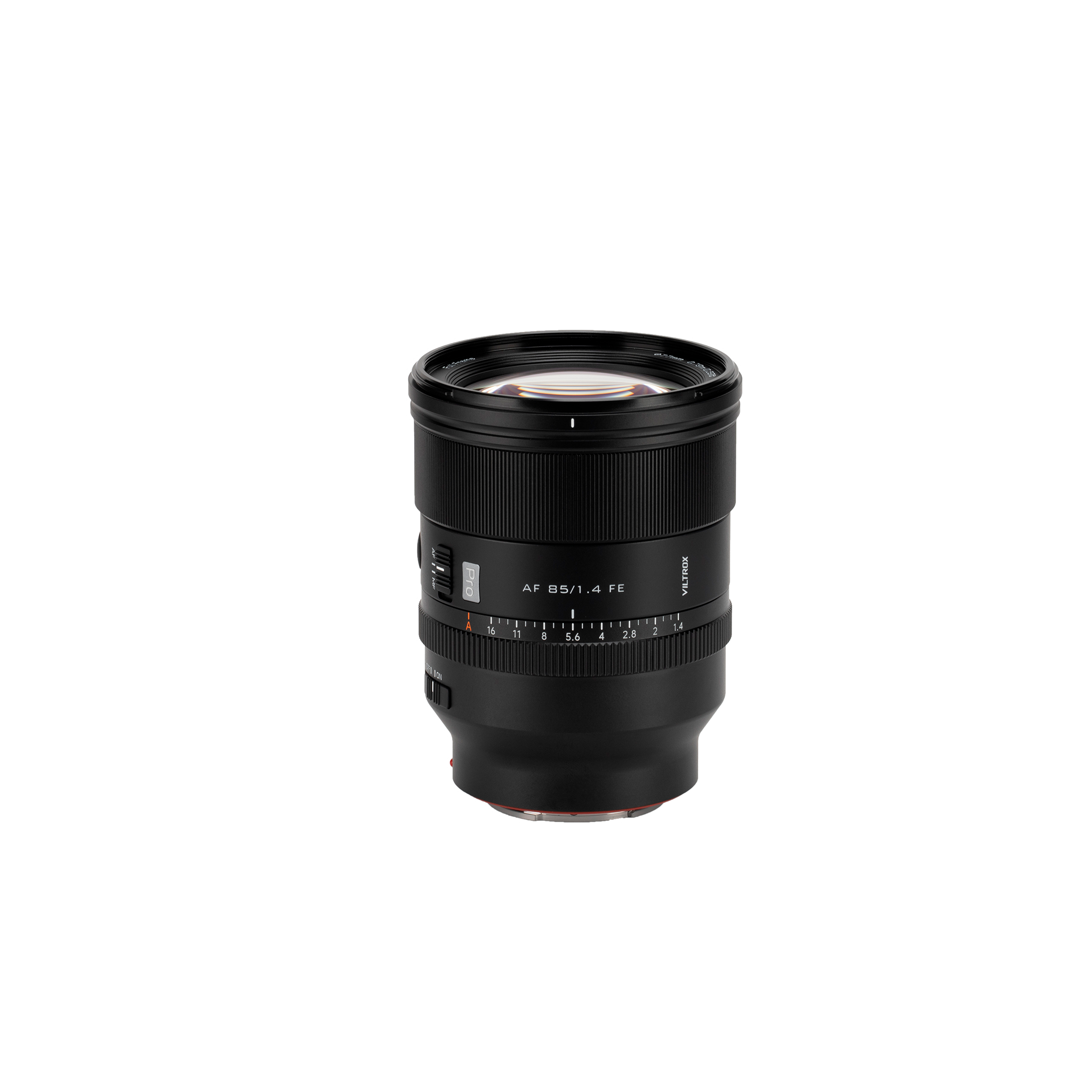 Přední pohled na Viltrox AF 85 mm F1.4 Pro FE