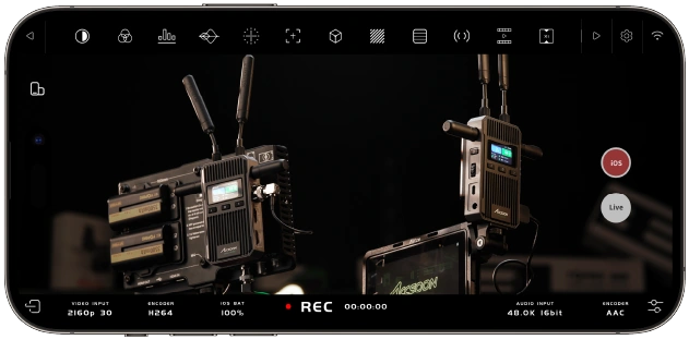 Previsualización desde la cámara · Accsoon CineView 2 SDI