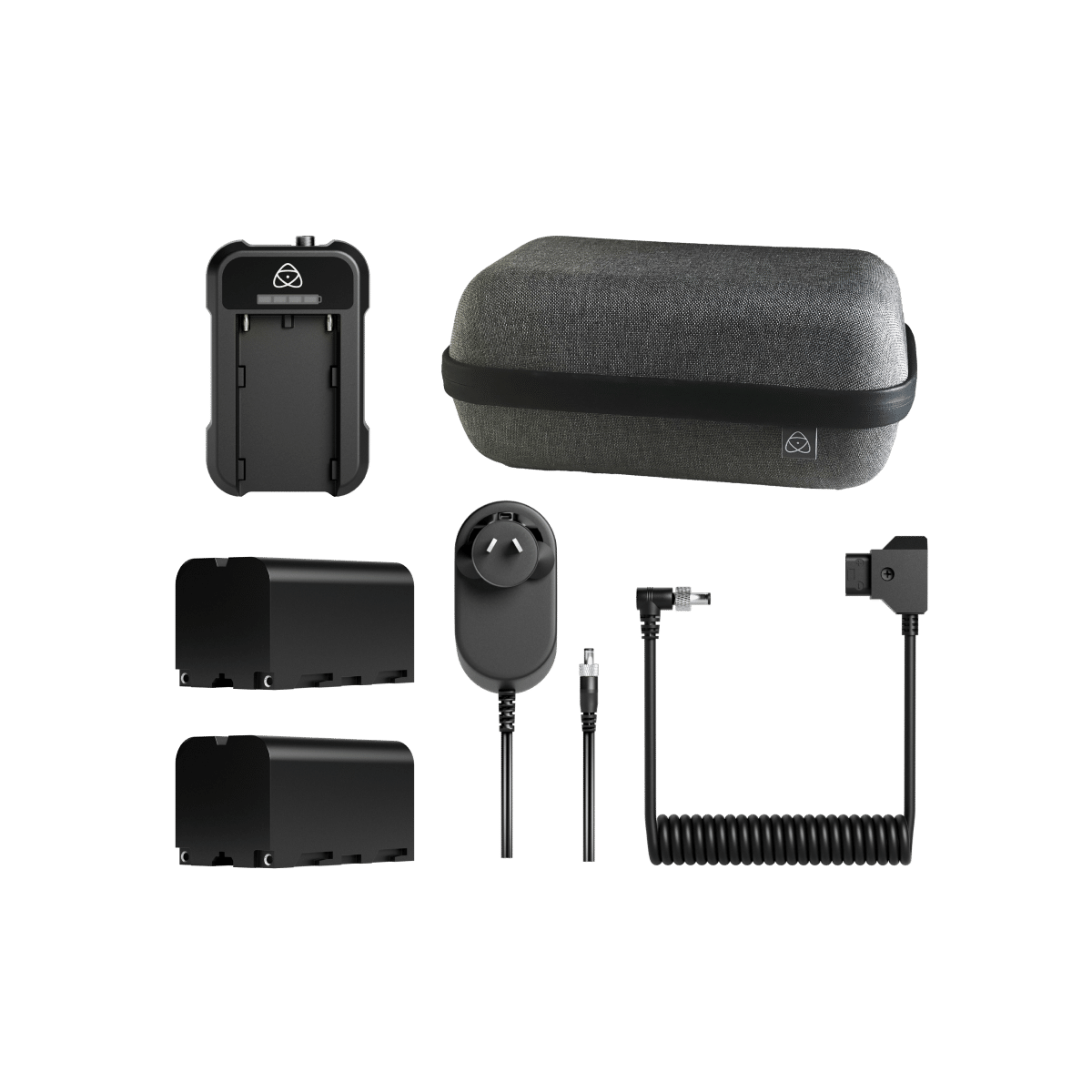 Kit Atomos Universal Power Kit original con baterías, cargador y funda
