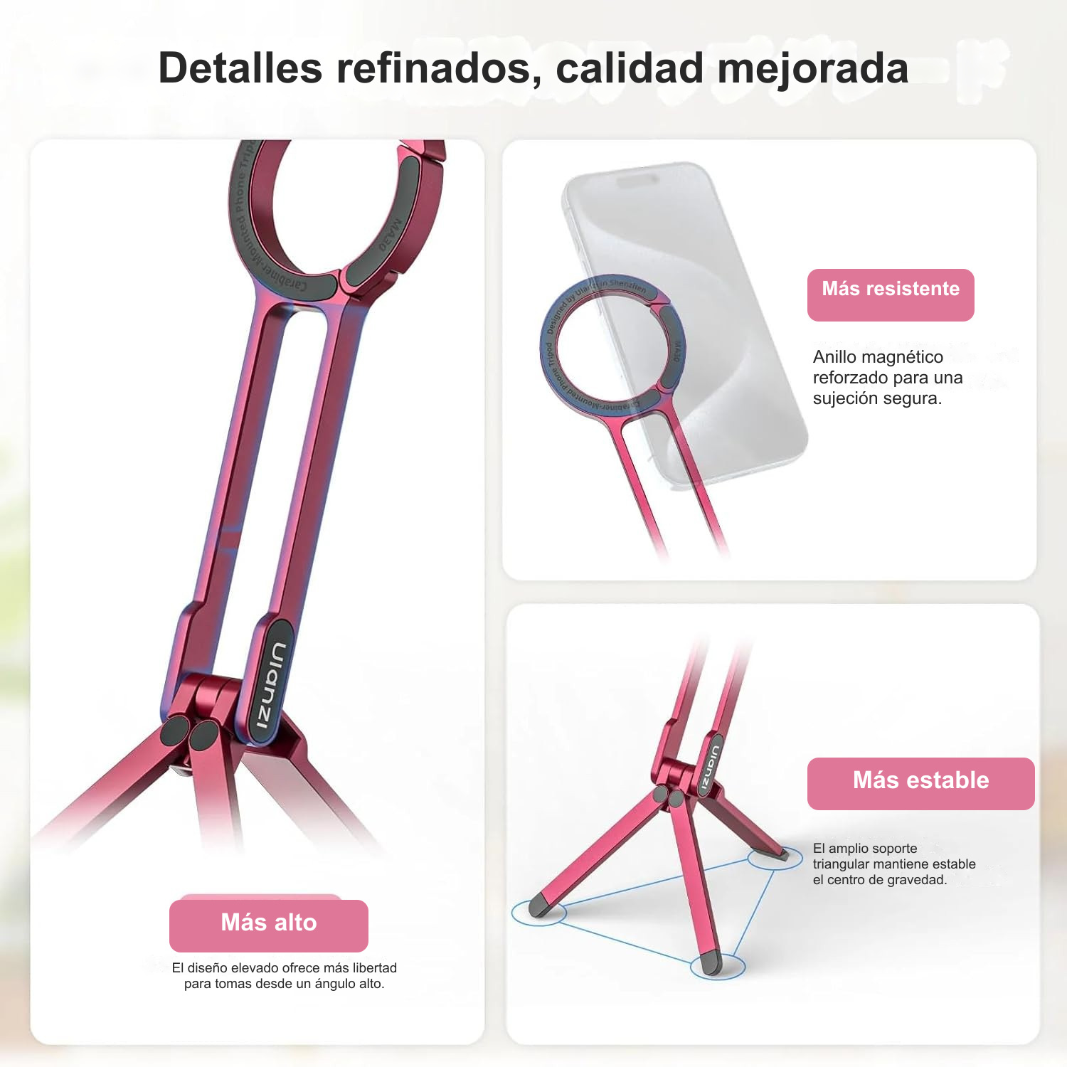 Detalles refinados, calidad mejorada