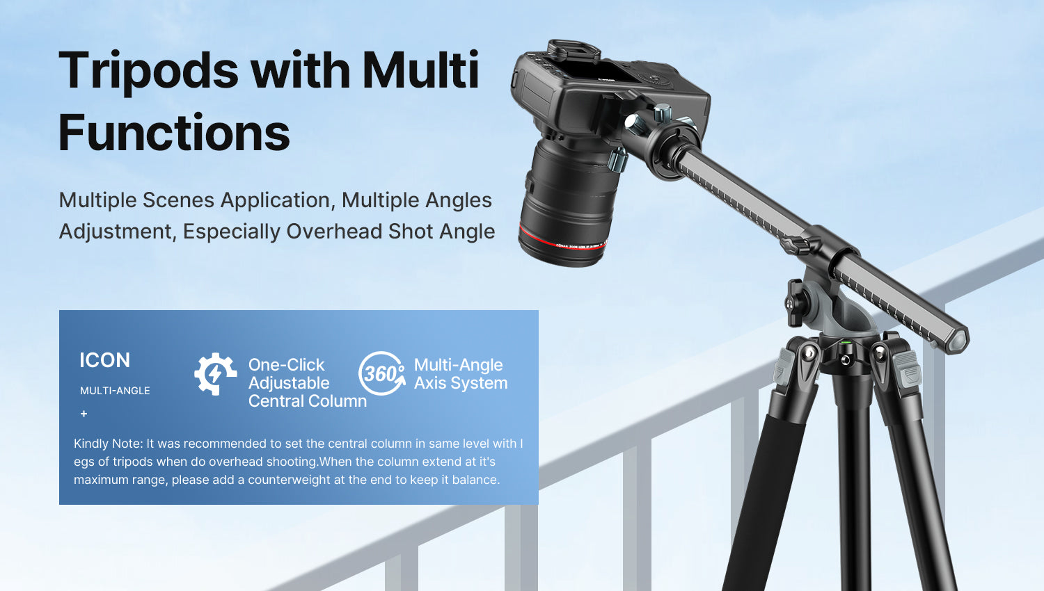 Ulanzi MT-59 Multifunction Aluminum Alloy Camera Monopod Tripod