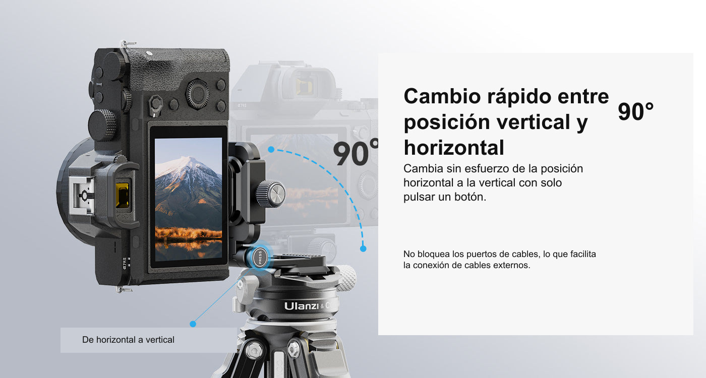 Cambio rápido entre posición vertical y horizontal