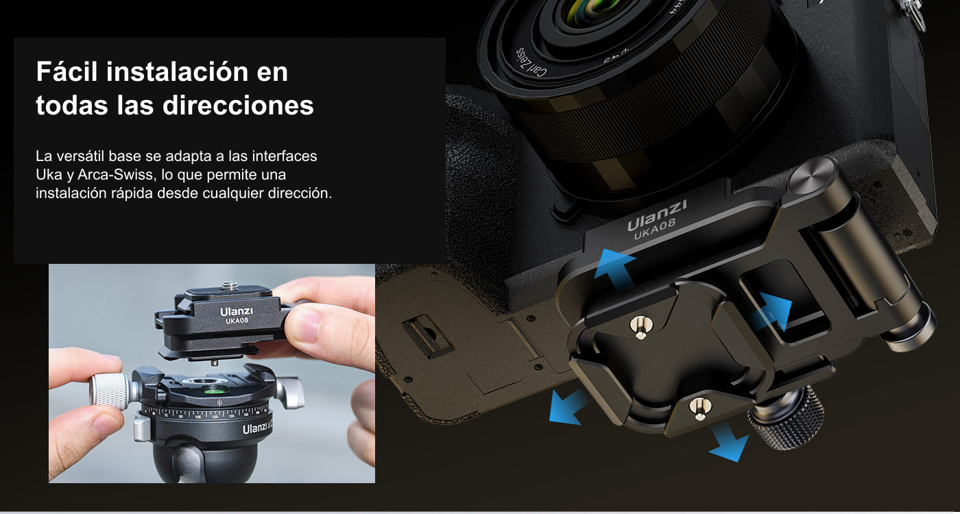 Fácil instalación en todas las direcciones