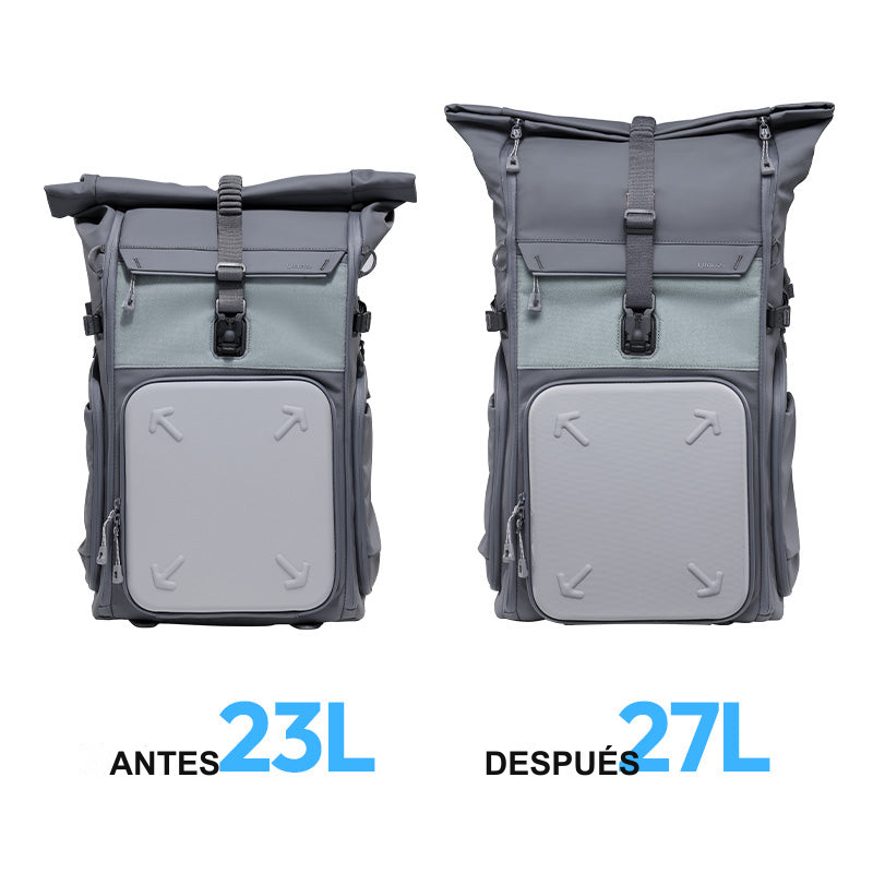 ANTES 23 l, DESPUÉS 27 l