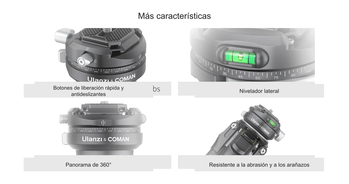 Más características
