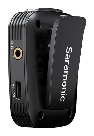 Saramonic Blink500 T4 – Pinza, entrada de micrófono y USB-C
