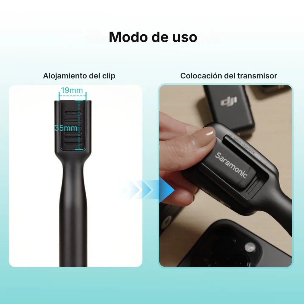 Saramonic SR-MH1 – Alojamiento de 19 × 35 mm