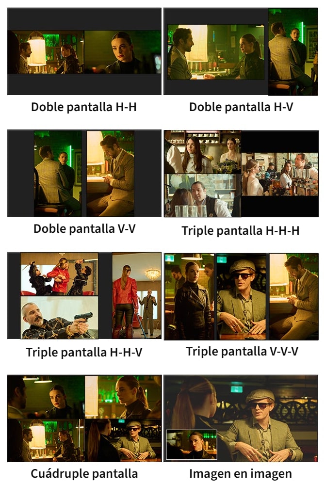 Modo multivista – horizontal y vertical a nivel profesional